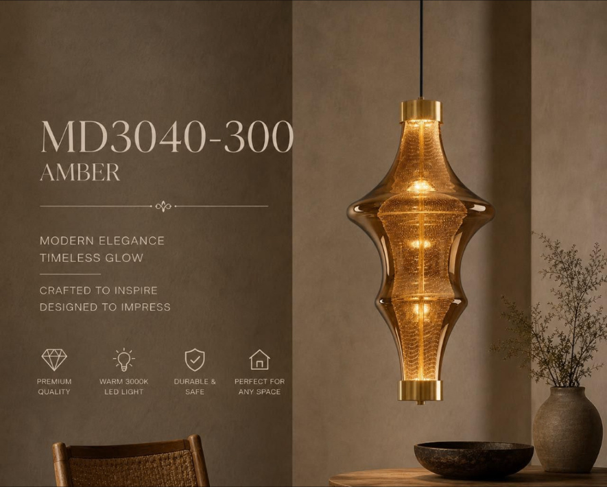 MD3040-300 Amber Pendant