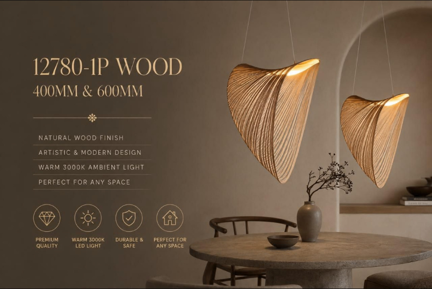 12780-1P Wood Pendant