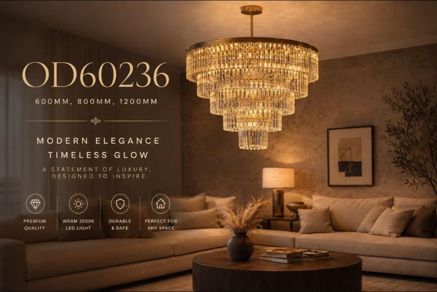 OD60236 Tiered Crystal Chandelier